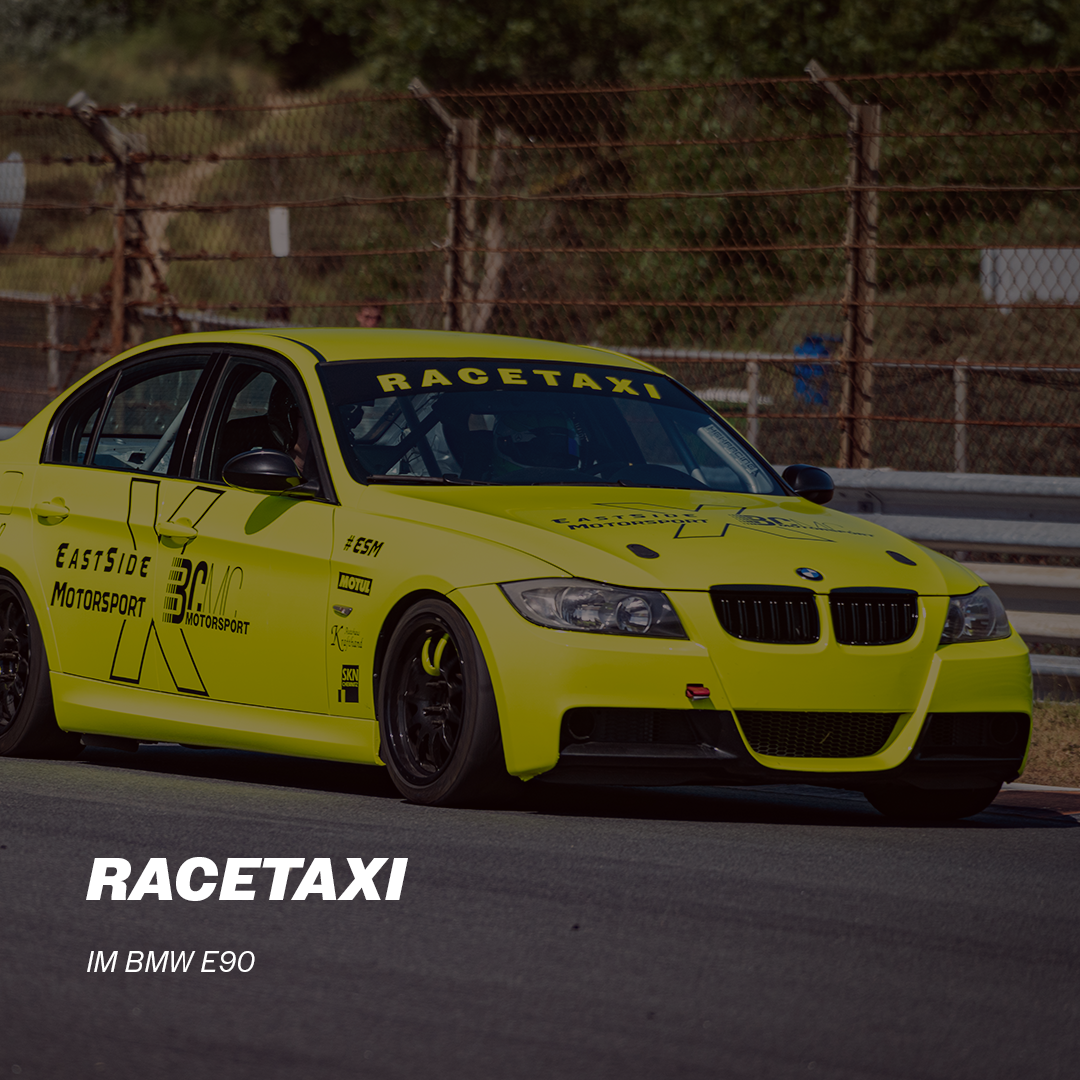 Renntaxi | Racetaxi | BMW E90 | gelb | Rennstrecke